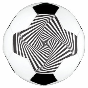 Schöne Schwarz-weiße spiralförmige optische Tä Fußball