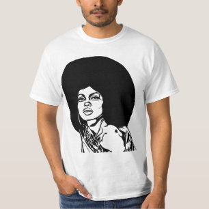 schöne schwarze afrikanische Frauen sehen sich abs T-Shirt