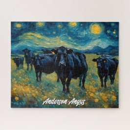 Schöne schwarze Angusrinder Puzzle