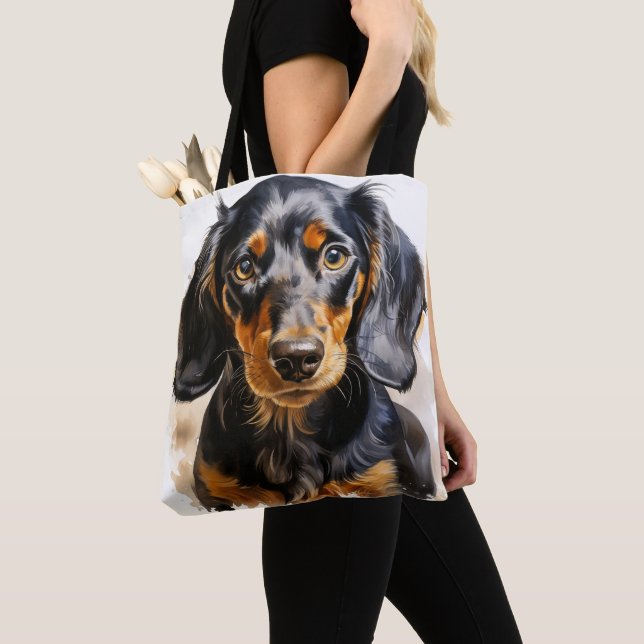SCHÖNE SCHWARZE DACKEL HUND (Von Nahem)