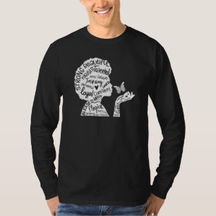 Schöne schwarze Frau, Melanin Starke Frauen Schwar T-Shirt