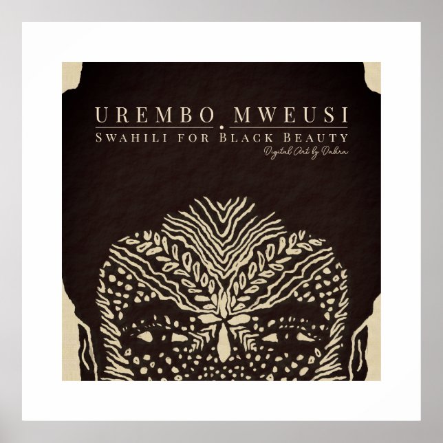 Schöne schwarze Frau Poster (Vorne)