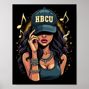 Schöne schwarze Frauen Hbcu Schwarze Geschichte Mo Poster