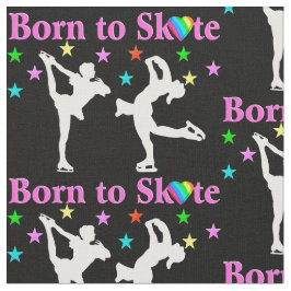 SCHÖNE SCHWARZE GEBOREN ZU SKATE FABRIC STOFF