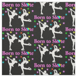 SCHÖNE SCHWARZE GEBOREN ZU SKATE FABRIC STOFF