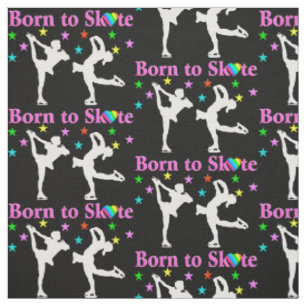 SCHÖNE SCHWARZE GEBOREN ZU SKATE FABRIC STOFF