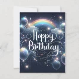 Schöne schwarze Geburtstagskarte Postkarte