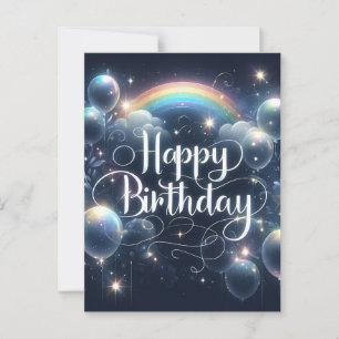 Schöne schwarze Geburtstagskarte Postkarte