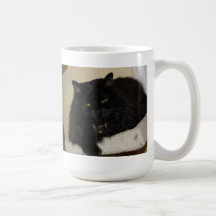 Schöne schwarze Katze Tasse