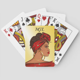 Schöne Schwarze Lady Spielkarten