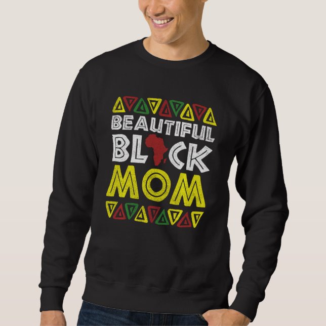 Schöne Schwarze Mama Melanin Apparel Afro Black Sweatshirt (Vorderseite)
