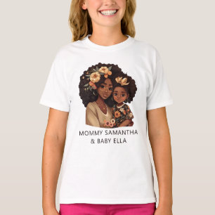 Schöne Schwarze Mama und Tochter (10) T-Shirt