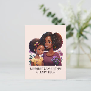 Schöne Schwarze Mama und Tochter (12) Postkarte
