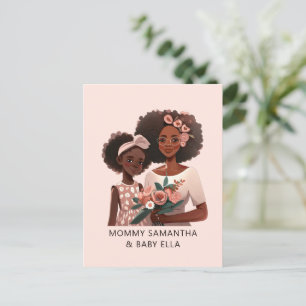 Schöne Schwarze Mama und Tochter (17) Postkarte