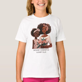 Schöne Schwarze Mama und Tochter (17) T-Shirt