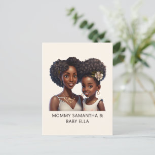 Schöne Schwarze Mama und Tochter (18) Postkarte