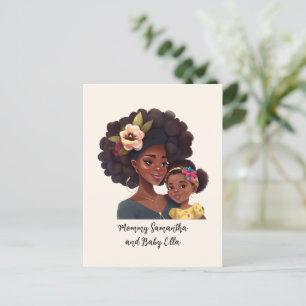 Schöne Schwarze Mama und Tochter (21) Postkarte