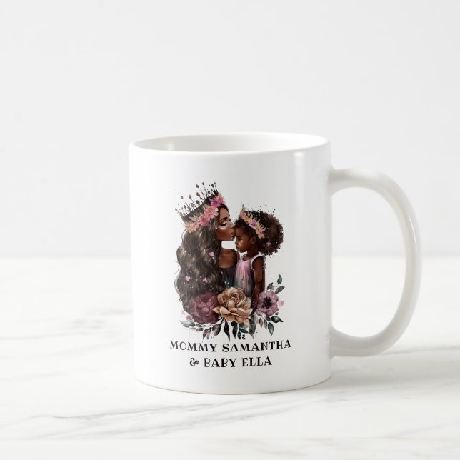 Schöne Schwarze Mama und Tochter (3) Kaffeetasse (Rechts)
