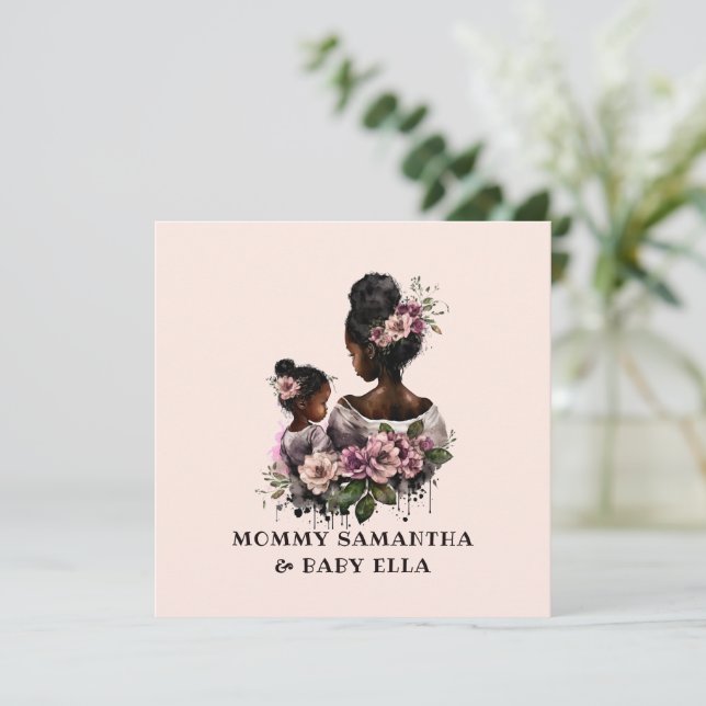 Schöne Schwarze Mama und Tochter (7) (Stehend Vorderseite)