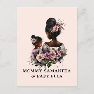 Schöne Schwarze Mama und Tochter (7) Postkarte