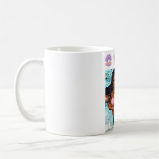 Schöne schwarze Meerjungfrau Muscheln Afrikaner Kaffeetasse