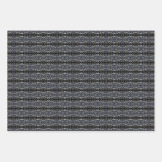 Schöne schwarze Spitzenbaumrindenmuster Geschenkpapier Set