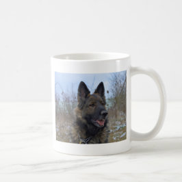 schöne schwarze und bräunliche deutsche Schäferwel Kaffeetasse