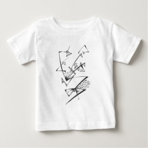 Schöne schwarze weiße abstrakte Stammes-Tätowierku Baby T-shirt