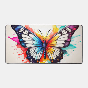 Schöne schwebende Schmetterling-Aquarell-Kunst Schreibtischunterlage