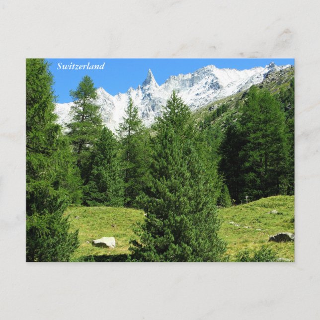 Schöne Schweizer Alpen Postkarte (Vorderseite)