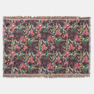 Schöne Schwertlilien-Blumen in tiefrosa Schattieru Decke