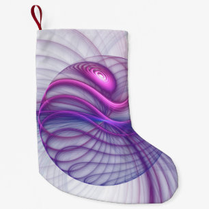 Schöne Schwung Modernes Abstraktes Fraktal Art Pin Kleiner Weihnachtsstrumpf