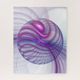 Schöne Schwung Modernes Abstraktes Fraktal Art Pin Puzzle