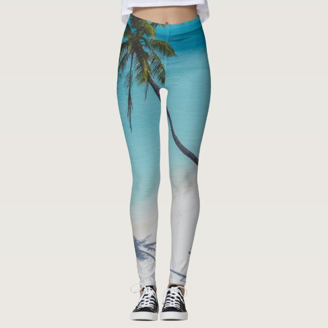 Schöne Seascape Leggings (Vorderseite)