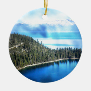 SCHÖNE SEE TAHOE KERAMIKORNAMENT