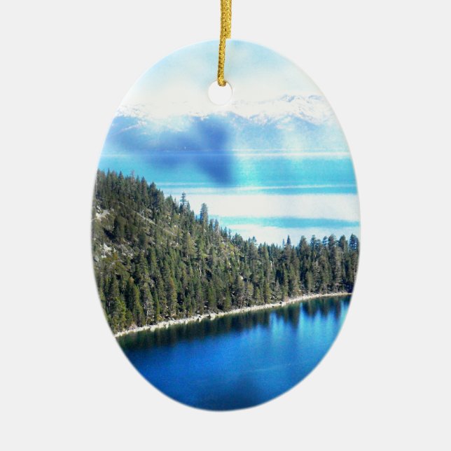 SCHÖNE SEE TAHOE KERAMIKORNAMENT (Vorne)