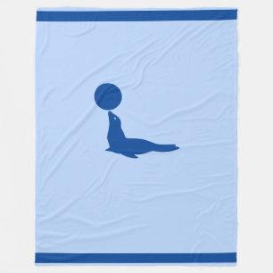 Schöne Seelöwe und Ball Fleecedecke