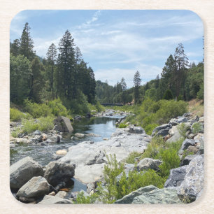 Schöne Seenlandschaft Tahoe Rechteckiger Pappuntersetzer