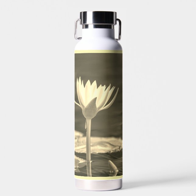 Schöne Sepia-Seerose  Trinkflasche (Vorne)