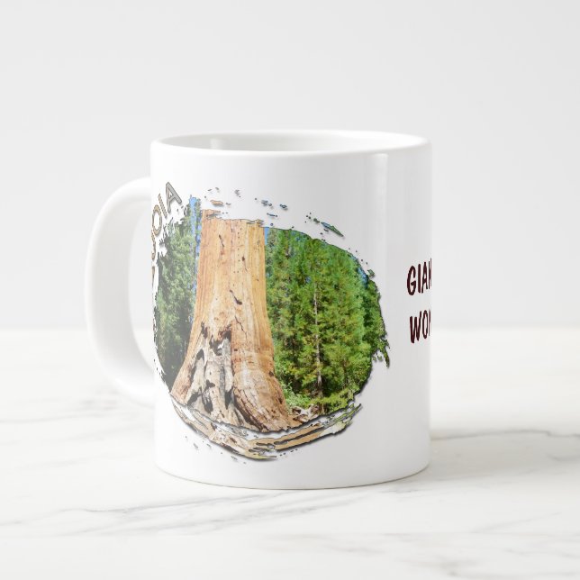 Schöne Sequoia Jumbo Tasse! Jumbo-Tasse (Vorderseite Links)