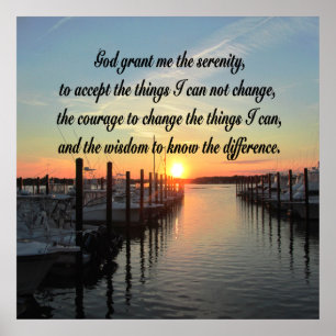 SCHÖNE SERENITY PRAYER SUNSET ORIGINAL POSTER