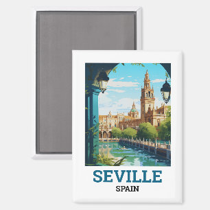 Schöne Sevilla Schönheit Andalusien Spanien Reisen Magnet