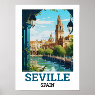 Schöne Sevilla Schönheit Andalusien Spanien Reisen Poster