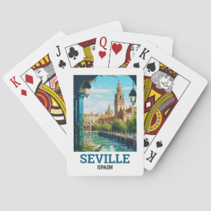 Schöne Sevilla Schönheit Andalusien Spanien Reisen Spielkarten