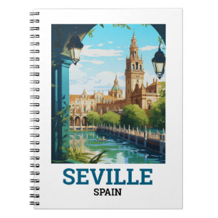 Schöne Sevilla Schönheit Andalusiens Spanien Reise Notizblock
