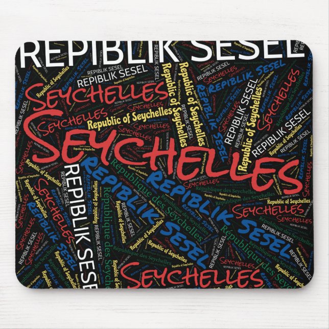 Schöne Seychellen Flag Farben Patriotic Mousepad (Vorne)