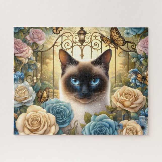 Schöne Siamkatze Puzzle (Horizontal)
