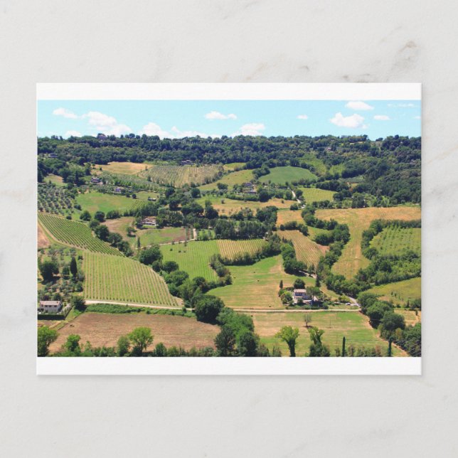 Schöne Sicht auf Orvieto, Umbrien, Italien Postkarte (Vorderseite)