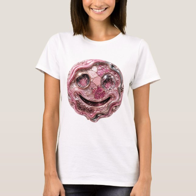 Schöne silberne ABSTRACT ART Gestaltung T-Shirt (Vorderseite)