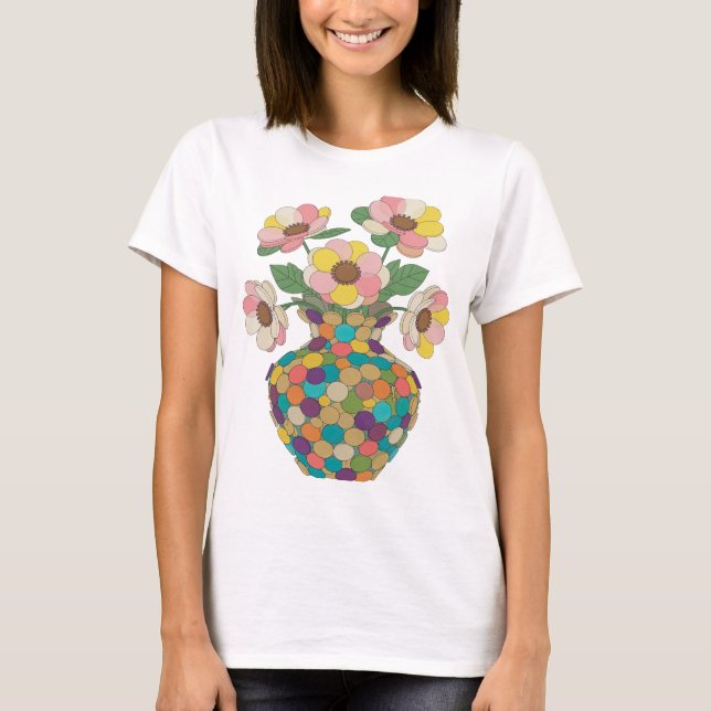 Schöne silberne ABSTRACT ART Statement Design T-Shirt (Vorderseite)